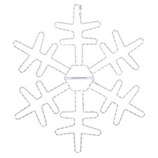 Celebrations LED Pure White Snowflake 24 in. Hanging Decor