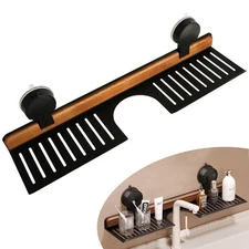 Bathroom Sink Shelf Over Faucet, No Drill 20 Inch Shower Caddy, Adhesive Wall...