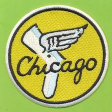3-1/2" Circular Embroidered Retro Patch - Chicago White Sox (1949-70)  Free Ship