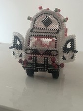 Hand Made Truck Toy for Kids with Lights Opening Doors and Drivable Wheels White