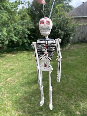 Skeleton Day of the Dead Paper Mache Vintage Mexican Dia de Los Muertos Hand