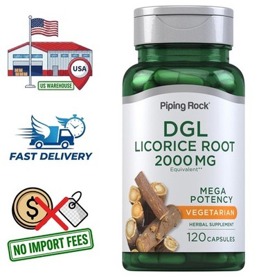 Licorice Root Extract 2000mg | 120 Powder Capsules | DGL Supplement