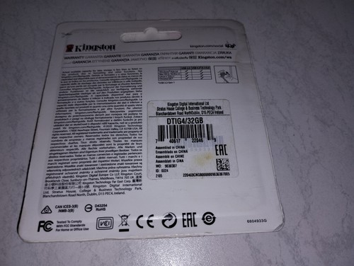 Pendrive Memoria USB 3.0 Kingston DTGI4 G4 32GB Unidad Flash Drive - Afbeelding 2 van 2