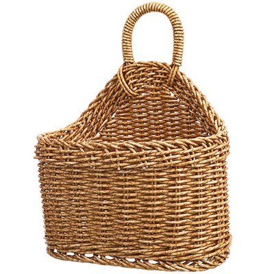 UKCOCO Woven Hanging Storage Basket 9.64X7.48X3.93In Rattan Wall Basket with ...
