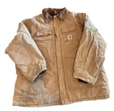 Carhartt Vintage Arctic Traditional Quilt Lined Duck Chore Jacket Sz 54 3XL USA
