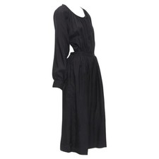 Comme Des Garcons Tricot Rayon Open Back Wide Leg Jumpsuit Women Black Size 42