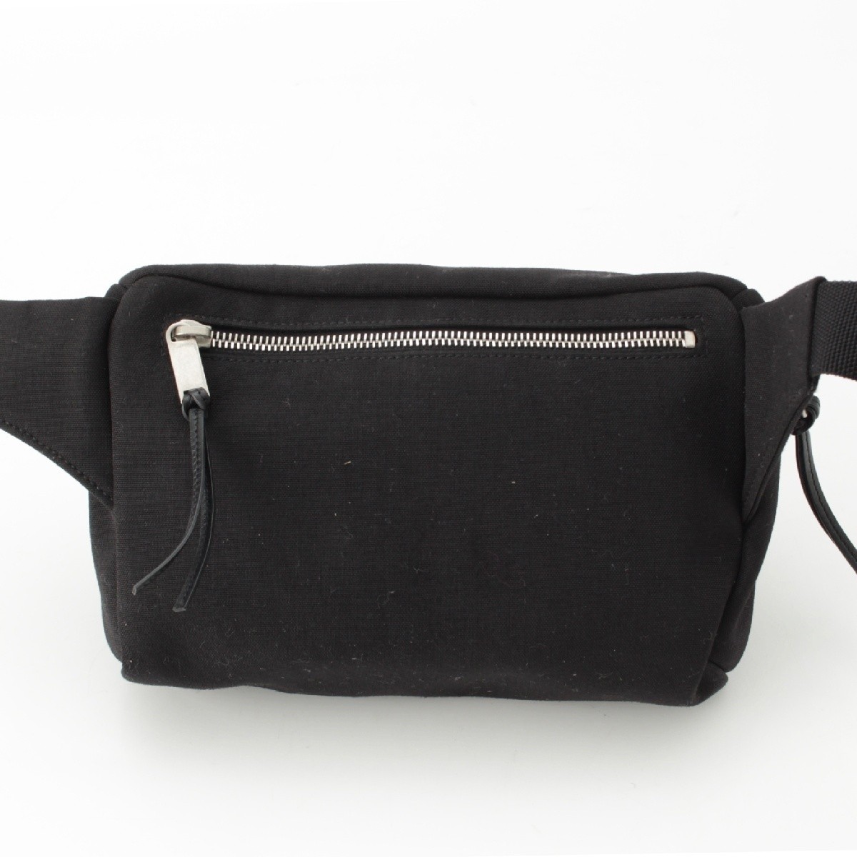 SAINT LAURENT City Borsa in pelle tela con logo in vita a tracolla 505973 nera