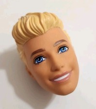 BARBIE KEN HEAD ONLY LIGHT BLONDE MOLDED HAIR FASHIONISTAS REPLACEMENT OOAK DOLL