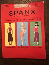 Spanx Footless Body Shaping  Nude Pantyhose Size C