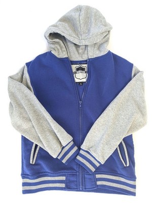 Dusted Youth Hoodie - Boy's M - Blue and Gray Sweatshirt Long-Sleeve Pockets