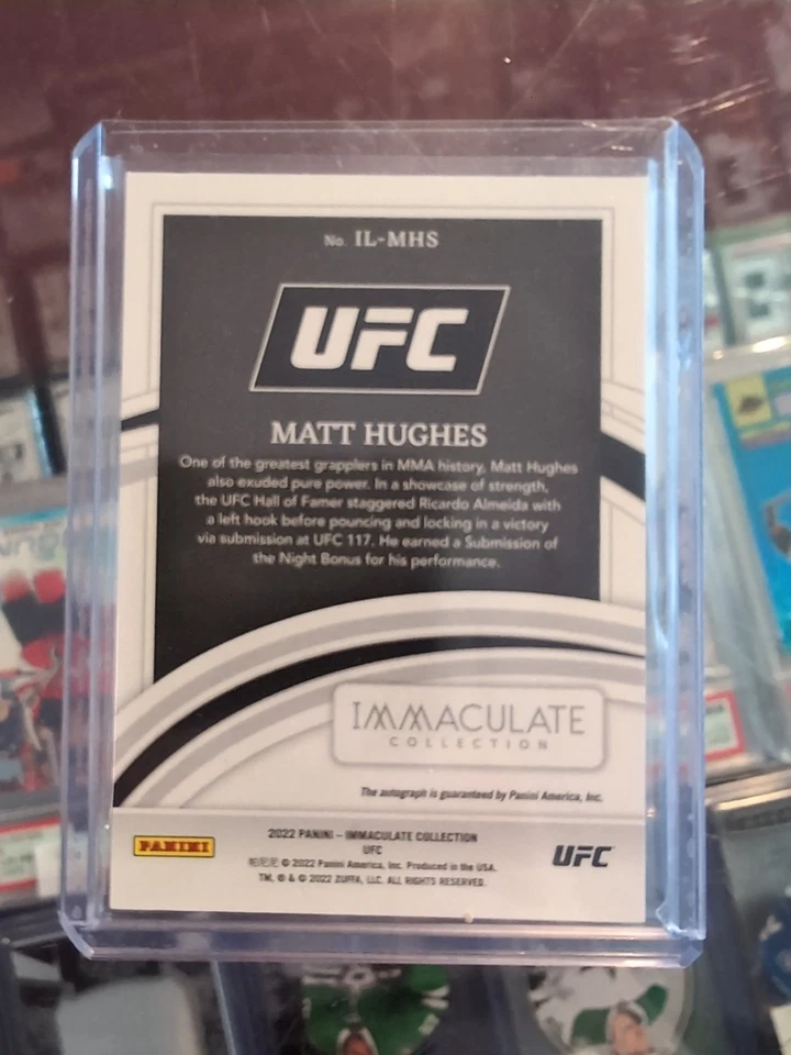 2022 Immaculate UFC Legends Auto Matt Hughes /99 - Image 2 of 2