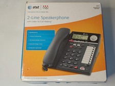 AT T 993 2-Line Corded Speakerphone w/ Caller ID Complete In Box CIB Office