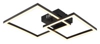 Globo Tyler Deckenleuchte Kunststoff Schwarz Matt, Led - Warmweiß, 800 Lm, IP20,