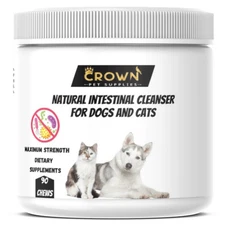 Dewormer for Dogs and Cats  Natural Intestinal Cleanser Canine 90 Chews