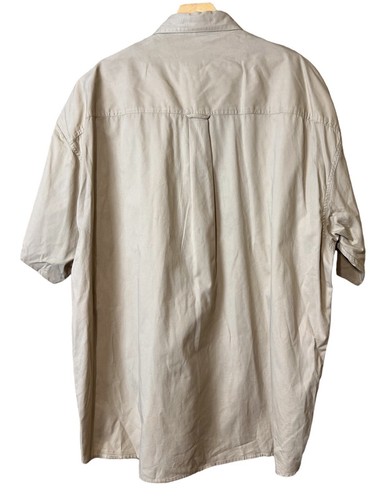 Polo Ralph Lauren Shirt Mens 2XB Big Tan Button Up Short Sleeve Pony Dress - Picture 2 of 5