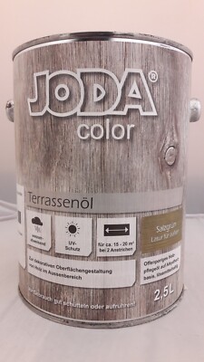 15 /L Joda Color Terrassenöl 2,5L Holz Pflege Öl Balkon Veranda Schutz (A1571)
