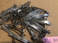 110 Assorted Barrettes French Clips Metal Silver DIY Hair Ponytail Clips Blank