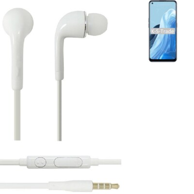 Earphones für Oppo Find X5 Lite in ear headset stereo Ohrstecker weiß