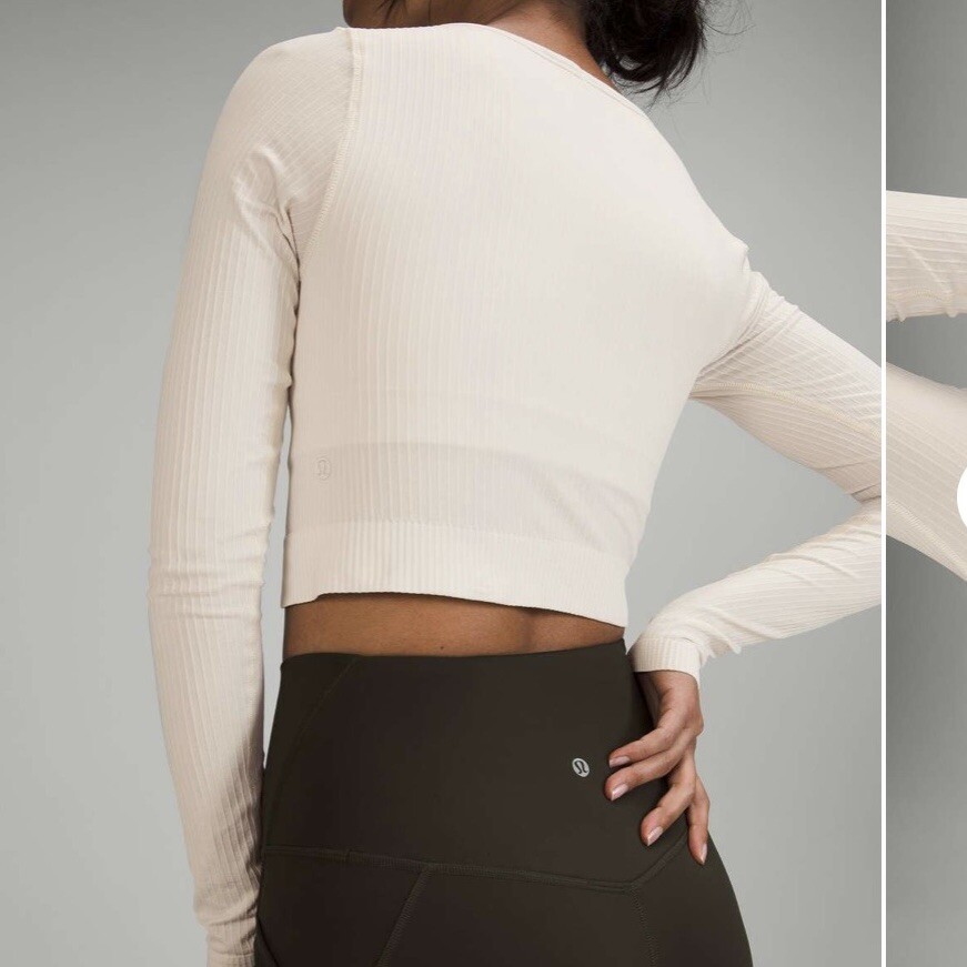 Lululemon Ebb to Street Long Sleeve White Opal Si… - image 9