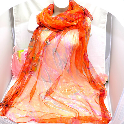 100% XXL SEIDENTUCH (Silk)  Chiffon Seidenschal Seide Schal Tuch ca.157x110cm