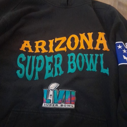 Starter Super Bowl LVII Arizona Patches Pullover Felpa con Cappuccio Grande - Foto 2 di 12
