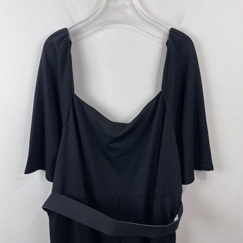 CITY CHIC Illusive Sleeve Sheath Dress black Plus size 2xL - Picture 9 of 10