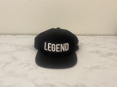 The Classics Yupoong Snapback Legend Black White Wool Blend Cap Hat Wide Bill A