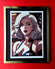 Death NYC Large Framed 16x20in Pop Art Hand Signed AMERICAN DESIRE COA