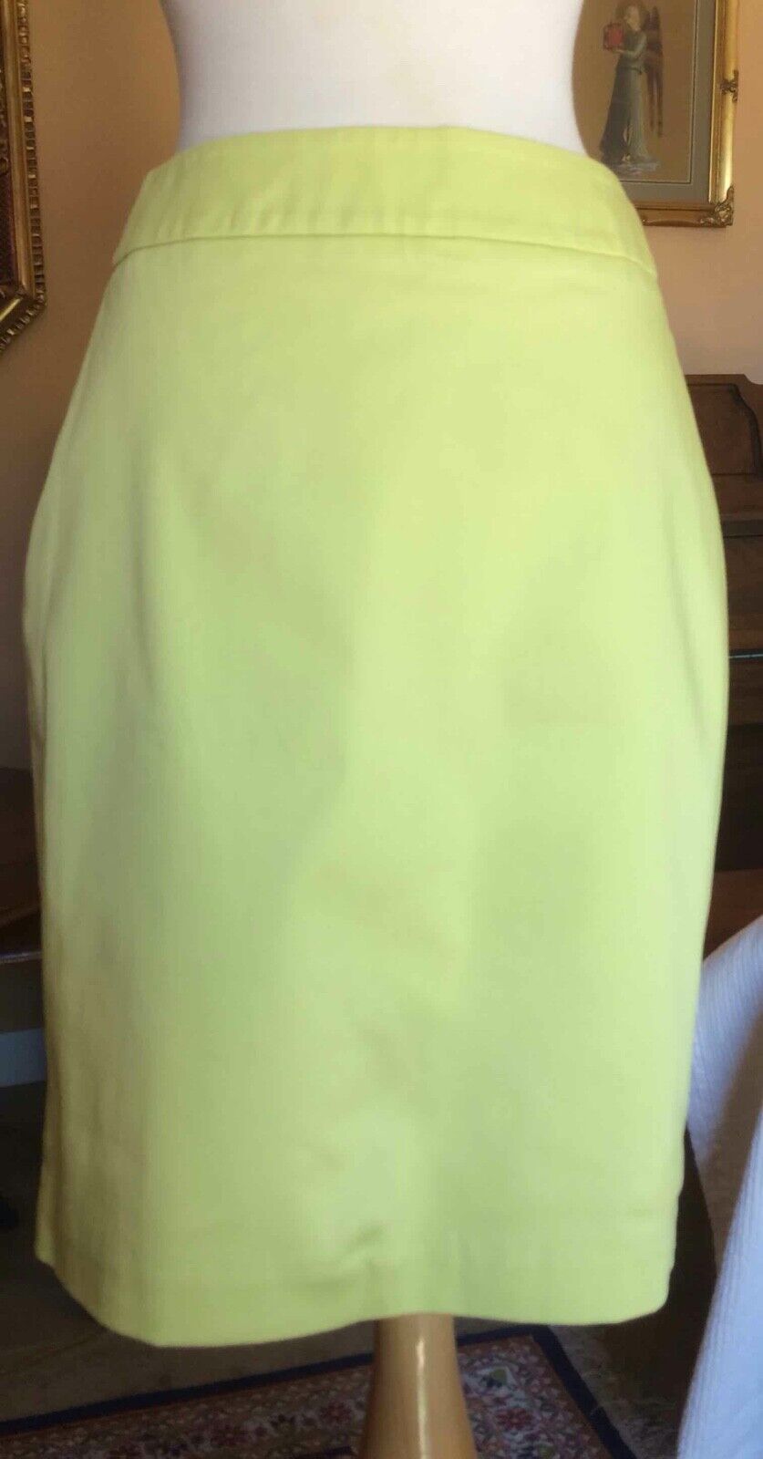Josephine Chaus yellow green cotton skirt Sz. 6 - image 3