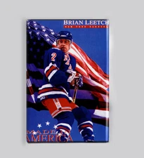 BRIAN LEETCH / MADE IN AMERICA - 2"x3" POSTER MAGNET nhl hockey new york rangers