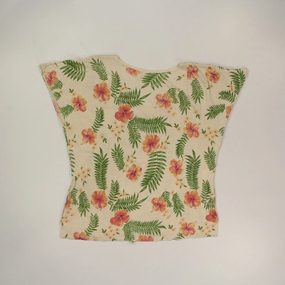 Top Tommy Bahama tejido de lino de seda para mujer XL tropical floral con cuentas manga corta Foto 2 de 4