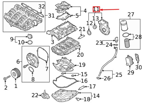 Volkswagen Arteon 3H7 engine cover front bottom 06N109210 NEW GENUINE - Picture 9 of 9