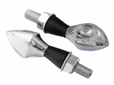 Motorcycle LED Indicators Nano Boggle Micro Chrome Motorbike High Power Pair