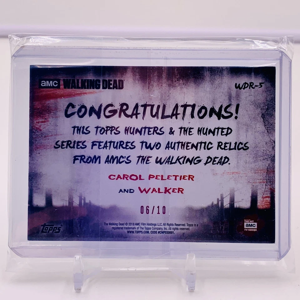 2023 Topps Walking Dead Hunters & Hunted Carol & Walker Dual Relic Card #WDR-5 - Image 2 of 2