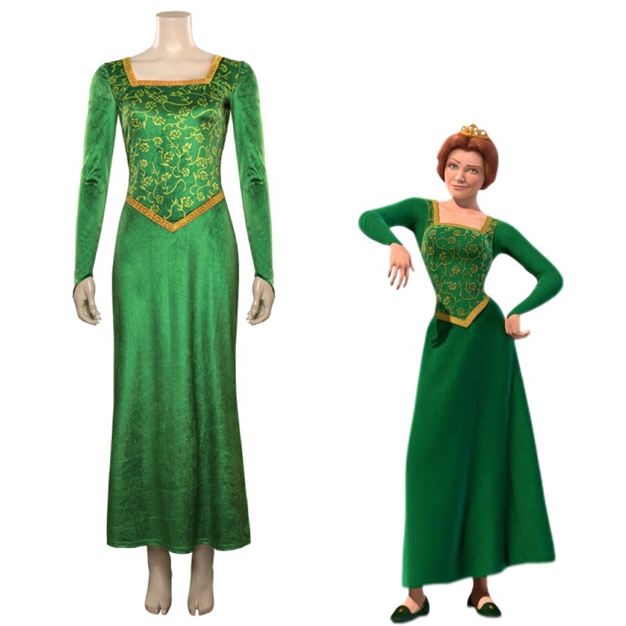 Cosplay Disfraces De Halloween Con Vestido Verde Shrek Princess