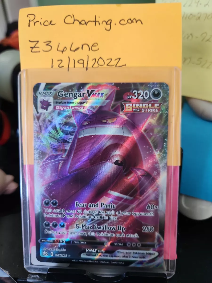 Gengar Vmax 157/264 Fusion Strike NM Full Art Ultra Rare Pokemon Card