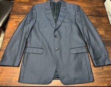 Jones New York Navy Blue Pinstripe 2 Button Suit Jacket Men  s Size 42L