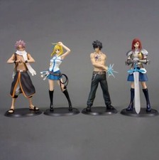 Hot !4p/Set Anime Fairy Tail Natsu Dragneel Gray Lucy Erza PVC Figure New No Box