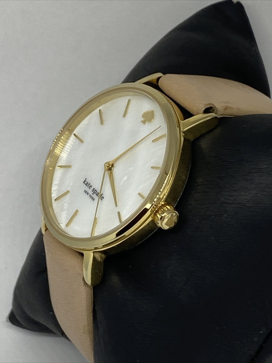 Kate Spade New York Metro Women Beige Leather Analog Dial Wrist Watch New Batt Kate Spade New York Metro 0586 Women\ main image 3