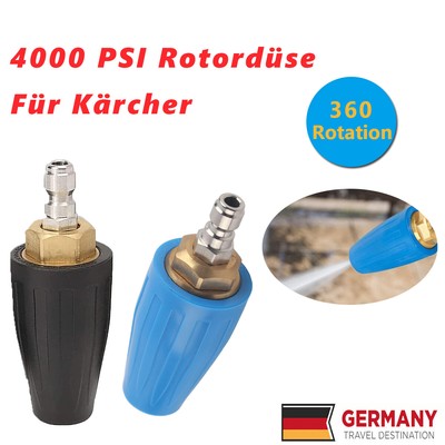 High Pressure Sprayer 1/4 Inch Quick Connector Washer Tips Turbo Nozzle 4000PSI