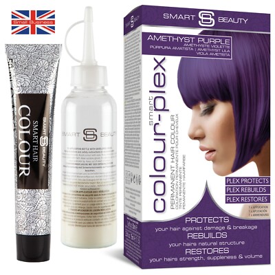 Smart Beauty Plex Amethyst Purple Hair Dye Permanent. Vegan & Cruelty-Free