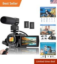 Video Camera YouTube Vlogging Camera Recorder FHD 1080P 24.0MP 3.0 Inch 270 D...