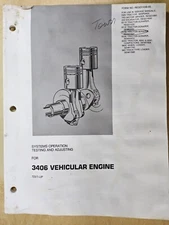 Caterpillar Systems Operating, Testing, Adjusting for 3406 Vehicular Engine ...