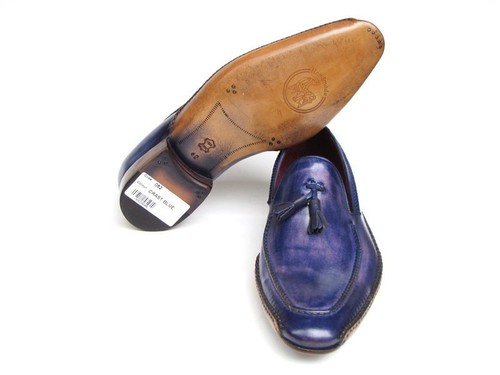 Paul Parkman Herren Seite Handgenäht Quaste Halbschuh Blau & Lila (ID#082-BLU-PURP) - Bild 6 von 6