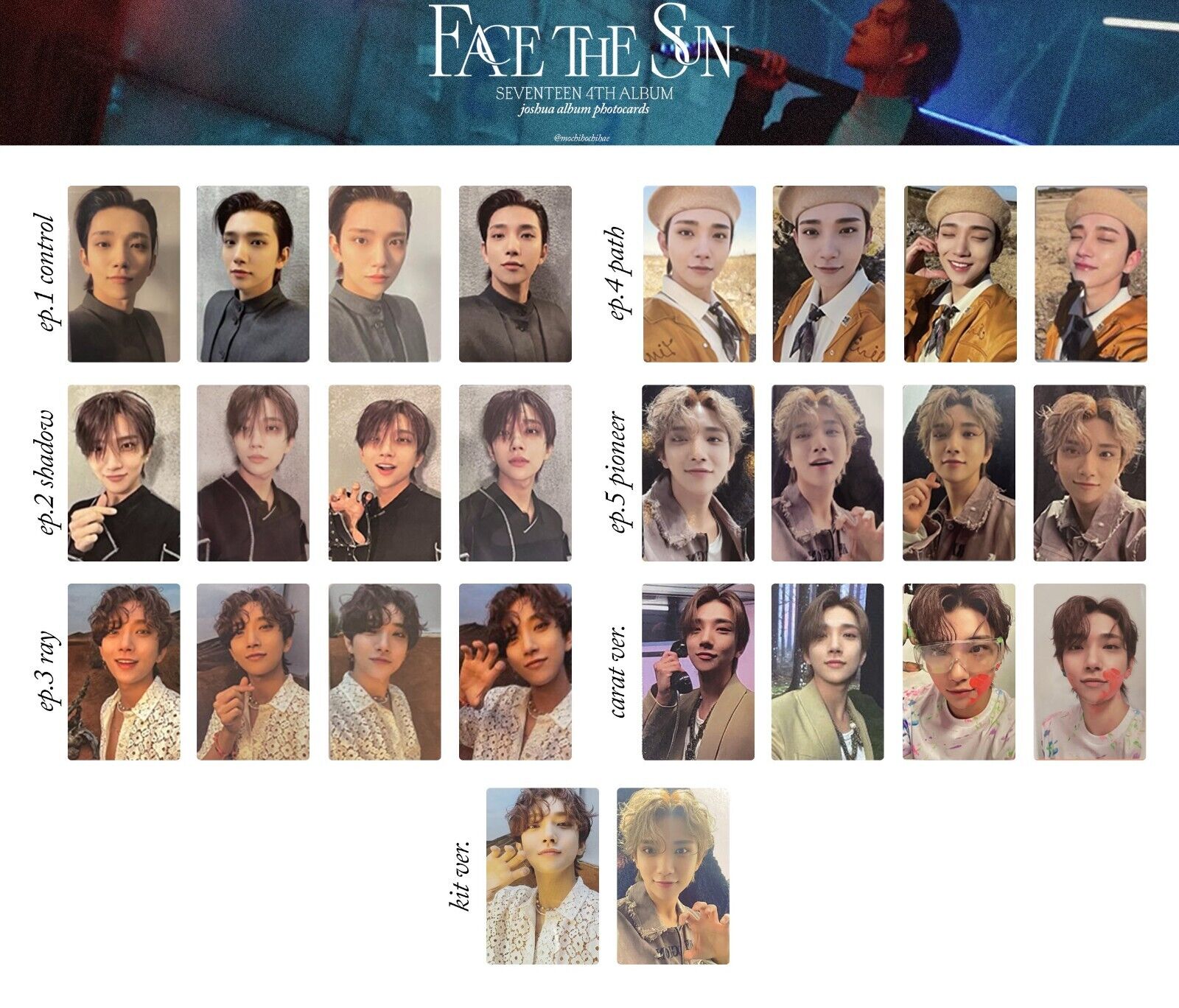 SEVENTEEN ジョシュア トレカ face the sun shadow | hartwellspremium.com