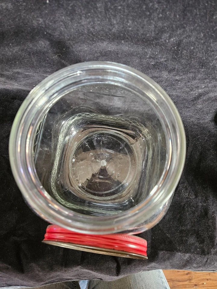 VINTAGE 3 Lb CLEAR GLASS NASH'S TOASTED COFFEE JAR HAZEL ATLAS NO ADVERT - Image 4 of 4