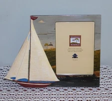 SUBSTANTIAL SAILBOAT PICTURE FRAME FOR 5X7 FOLK ARTIST WARREN KIMBLE SOLD @KOHLS