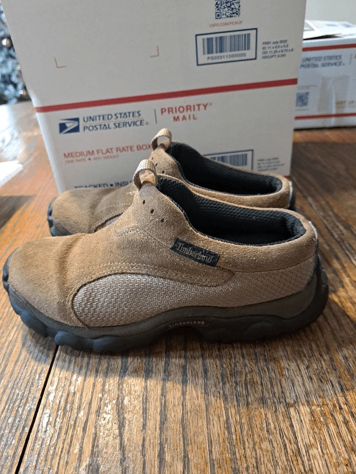 Zapatos sin cordones 5M Timberland de cuero marrón ACT Active Comfort Technology espalda baja Foto 4 de 4