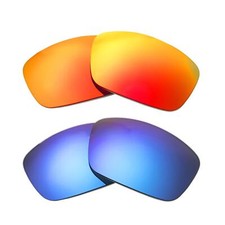 Walleva Fire Red Ice Blue Polarized Lenses For Maui Jim Local Kine Sunglasses