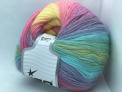 Angora Design 61213 Pastels - Lilac Blue+ Ice Yarns Acry Angora Wool 100gr 601yd